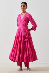 BASANTI GULAB KALI KURTA SET