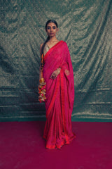 GULABI TAARA SAREE AND BLOUSE