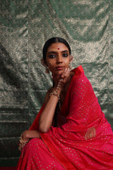 GULABI TAARA SAREE AND BLOUSE