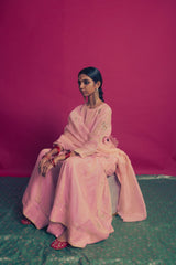 GULABI SAANJH GARARA ODHNI SET