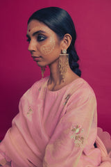 GULABI SAANJH GARARA ODHNI SET