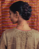 CHANDI ZARDOZI KALI KURTA SET