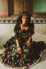 Hebah Patel spotted wearing MEGHA LEHNGA