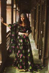 Hebah Patel spotted wearing MEGHA LEHNGA