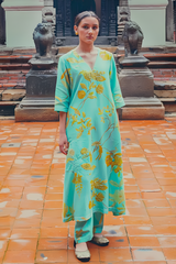 Aasmaani Jaal Kurta Set