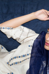 Neeli Resham Zardozi Kurta With Zari Pants