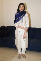 Neeli Resham Zardozi Kurta With Zari Pants