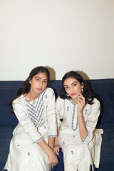 Neeli Resham Zardozi Kurta With Zari Pants