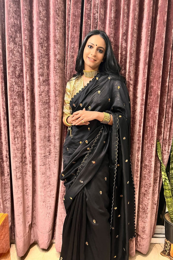 Rasna Bhasin spotted wearing Mirik Handwoven Silk Sari