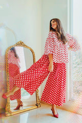 Surbhi Sethi Dua spotted wearing Bindi batasha palazzo & top set