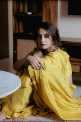 Kusha Kapila spotted wearing Sonchampa Sari & Blouse