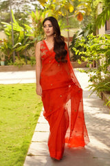 Anu Emmanuel spotted wearing Ruchi Saree