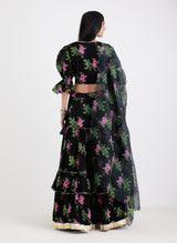 Hebah Patel spotted wearing MEGHA LEHNGA