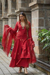 Ayesha Kanga spotted wearing Kumkum Zari Resham Sharara