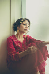 Shweta Tripathi spotted wearing Rani Ratna Kurta Set