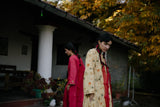 Kachnaar Handwoven Silk Printed Kurta Set