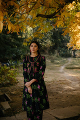 Guldashta Printed Pashmina Silk Kurta Set