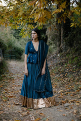 Donkhang Chanderi Silk Lehenga