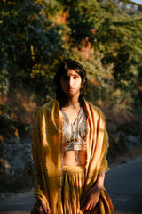 Bodh Chanderi Silk Lehenga