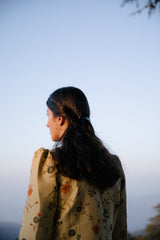 Kasol Printed Handwoven Silk Jacket Set
