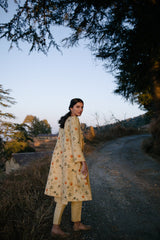Kasol Printed Handwoven Silk Jacket Set