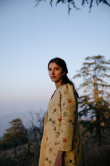 Kasol Printed Handwoven Silk Jacket Set