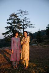 Spiti Printed Handwoven Silk Jacket Set