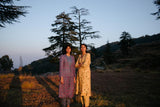 Spiti Printed Handwoven Silk Jacket Set