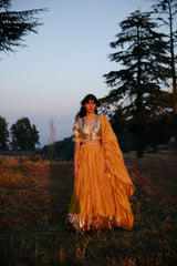 Bodh Chanderi Silk Lehenga