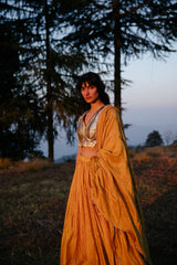 Bodh Chanderi Silk Lehenga