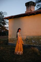 Bodh Chanderi Silk Lehenga