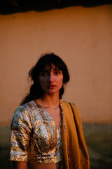 Bodh Chanderi Silk Lehenga