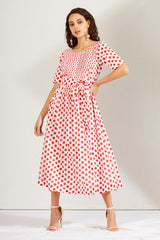 Pleated laal batasha dress