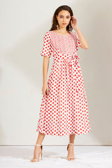 Pleated laal batasha dress