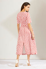 Pleated laal batasha dress