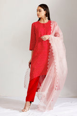 Laal jeera kurta set