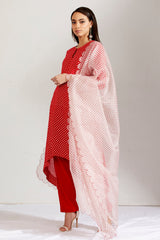 Laal jeera kurta set