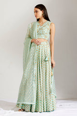 Mintgold batasha lehnga