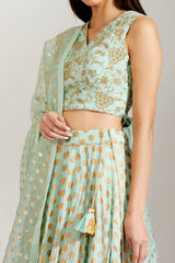 Mintgold batasha lehnga