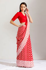 Laal batasha saree & blouse