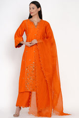 Kesar Zari Buti Kurta