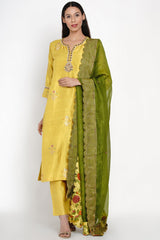 Peetambari Zarad Zari Kurta and Sharara