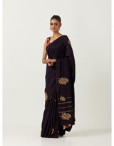Syahi zardozi anar saree