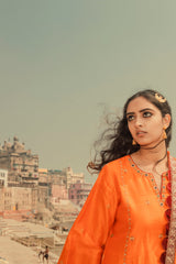 Kesar Zari Buti Kurta