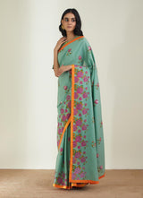 The Old Garden Roses Saree