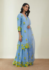 The Backyard Rose Sharara Set