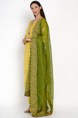 Peetambari Zarad Zari Kurta and Sharara