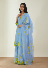 The Backyard Rose Sharara Set