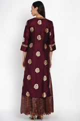 Phalsa Banarasi Zari Kurta and Sharara