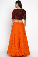 Kumkum Kesar Lehnga with Kesar Kumkum Dupatta